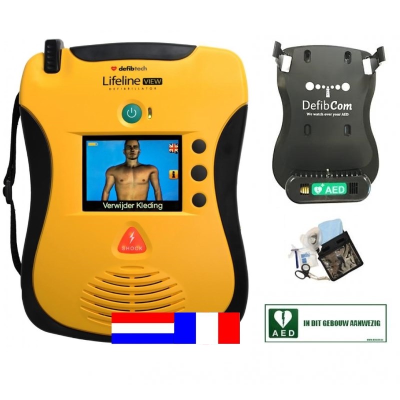 masker afwijzing links Lifeline View AED Dual NL-FR DefibCom pakket | Defibtech
