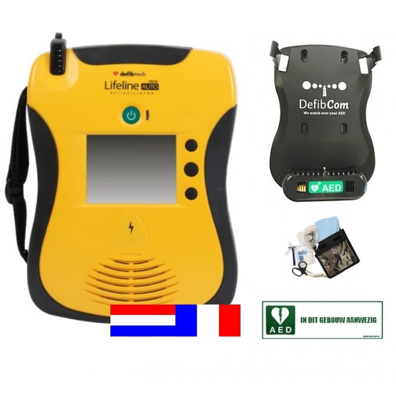 Lifeline View AUTO AED Dual NL-FR DefibCom pakket