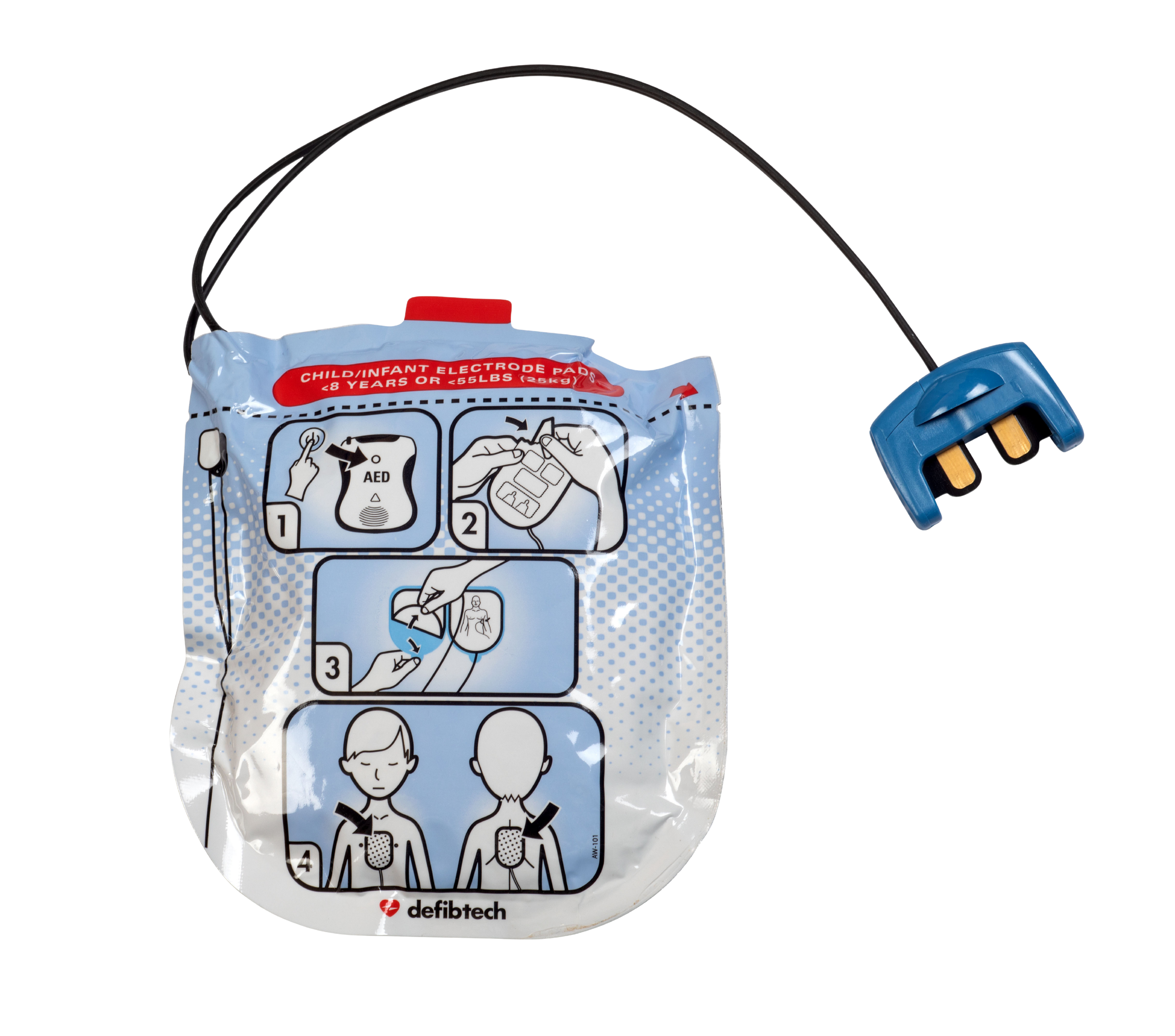 Kinderelektroden Defibtech Lifeline VIEW AED